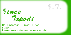 vince tapodi business card